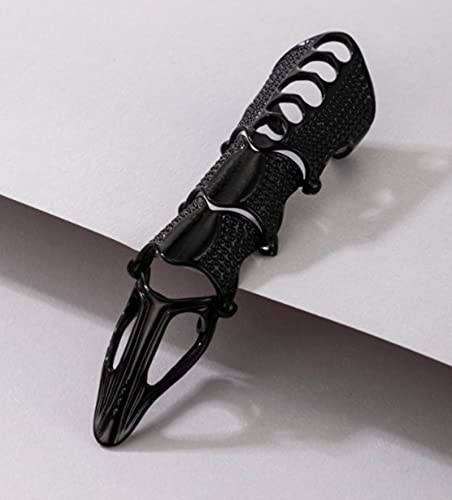 Wdhybwcx Punk Skull Armor Knuckle Midi Fingerringe für Frauen Gothic Goldlegierung Verstellbarer Ring Party Schmuck-Größenveränderbar,schwarz Wdhybwcx Punk Skull Armor Knuckle Midi Fingerringe für Frauen Gothic Goldlegierung Verstellbarer Ring Party Schmuck-Größenveränderbar,schwarz von Wdhybwcx