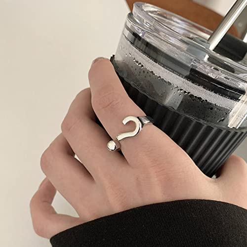 Wdhybwcx Vintage Gothic Fragezeichen Ringe für Frauen Hip Hop Silber Farbe Herz Fingerring Mode Streetwear Schmuck Verstellbare Ringe-Größenveränderbar,Silber Wdhybwcx Vintage Gothic Fragezeichen Ringe für Frauen Hip Hop Silber Farbe Herz Fingerring Mode Streetwear Schmuck Verstellbare Ringe-Größenveränderbar,Silber von Wdhybwcx