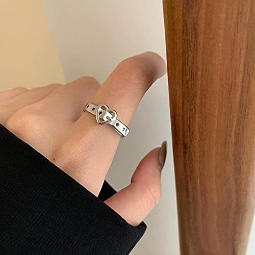 Wdhybwcx Vintage Gothic Fragezeichen Ringe für Frauen Hip Hop Silber Farbe Herz Fingerring Mode Streetwear Schmuck Verstellbare Ringe-Resizable,A1 Wdhybwcx Vintage Gothic Fragezeichen Ringe für Frauen Hip Hop Silber Farbe Herz Fingerring Mode Streetwear Schmuck Verstellbare Ringe-Resizable,A1 von Wdhybwcx