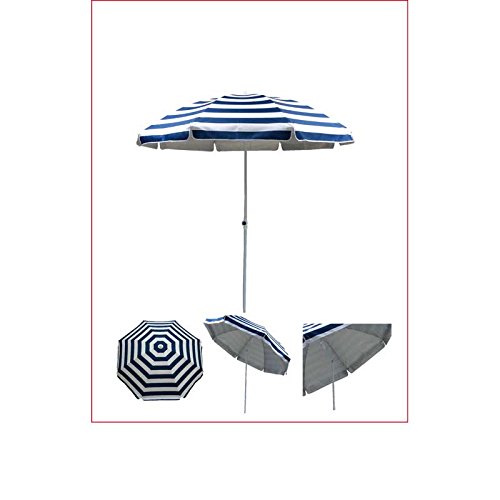 WDK Partner Sonnenschirm Durchmesser 180 cm Polyester bayader, Mehrfarbig, 10 x 10 x 105 cm, gbbu-18082225plyuvrt von WDK Partner