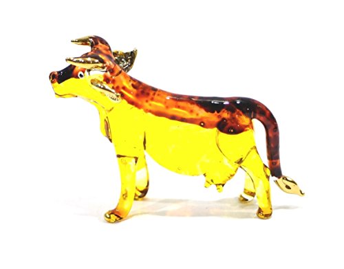 Handmade Kuh Art Glas geblasen Tier/Wild Tier Figur von We Are Handmade Figurine Art Glass Blown