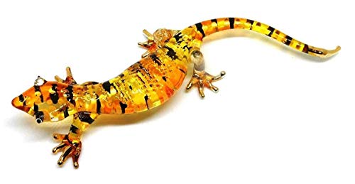Handmade Lizard Art Glas geblasen Reptilien Tier Figur von We Are Handmade Figurine Art Glass Blown