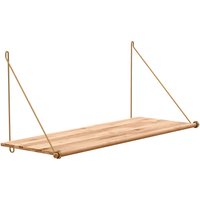 Wandregal Loop Shelf moso bamboo/brass von We Do Wood