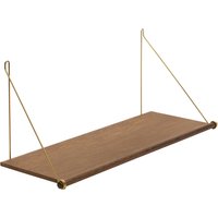 We Do Wood - Loop Shelf, Eiche geräuchert / Messing von We Do Wood