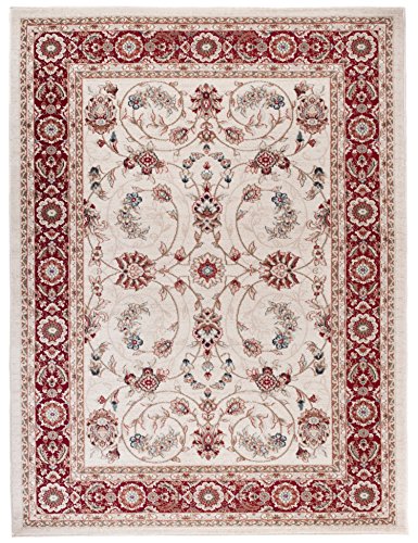 Carpeto Rugs Traditioneller Klassischer Teppich für Ihre Wohnzimmer - Weinrot Beige - Perser Orientalisches Antik Ziegler Ornamente Top Qualität Pflegeleicht AYLA 250 x 350 cm Groß von Carpeto Rugs