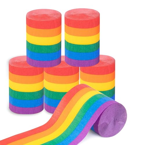 Kreppbänder Regenbogen 6 Rollen,Multicolor Krepppapier Party Crepe Streamer Luftschlangen Dekorationen,Regenbogen Party Bunt Kreppbänder Regenbogen 6 Rollen,Multicolor Krepppapier Party Crepe Streamer Luftschlangen Dekorationen,Regenbogen Party Bunt von We Moment Zone