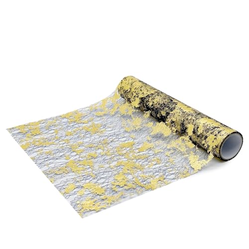Tischläufer Schwarz Gold,Schwarz Gold Tischdecken Dekostoff,Tischband aus Organza,Polyester Tisch läufer Tischdeko für Advent Karneval Taufe Geburtstage Hochzeit zu besonderen Anlässen 28 cm×5M Tischläufer Schwarz Gold,Schwarz Gold Tischdecken Dekostoff,Tischband aus Organza,Polyester Tisch läufer Tischdeko für Advent Karneval Taufe Geburtstage Hochzeit zu besonderen Anlässen 28 cm×5M von We Moment Zone
