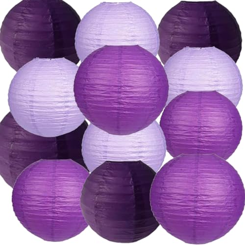 We Moment Zone 12 Stück Papier Lampions Violett, Lila Runde Papierlaterne Papier Laterne für Lampenschirm Deko, Geburtstagsfeier,Hochzeitsdekorationen,Gartenparty Deko We Moment Zone 12 Stück Papier Lampions Violett, Lila Runde Papierlaterne Papier Laterne für Lampenschirm Deko, Geburtstagsfeier,Hochzeitsdekorationen,Gartenparty Deko von We Moment Zone