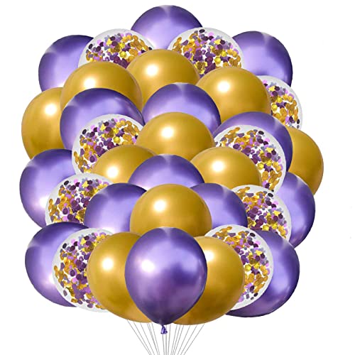 We Moment Zone 12 Zoll Luftballons Violett Gold,Violett Gold Party Metallic Latex Ballons Konfetti Luftballons für Geburtstag Babyparty Graduierung Hochzeit Verlobung Party Deko,50 Stück We Moment Zone 12 Zoll Luftballons Violett Gold,Violett Gold Party Metallic Latex Ballons Konfetti Luftballons für Geburtstag Babyparty Graduierung Hochzeit Verlobung Party Deko,50 Stück von We Moment Zone