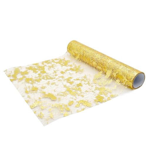 We Moment Zone Tischläufer Gold, Gold Tischdecken Dekostoff,Tischband aus Organza,Polyester Tisch läufer Tischdeko für Advent Karneval Taufe Geburtstage Hochzeit zu besonderen Anlässen 28 cm×5M We Moment Zone Tischläufer Gold, Gold Tischdecken Dekostoff,Tischband aus Organza,Polyester Tisch läufer Tischdeko für Advent Karneval Taufe Geburtstage Hochzeit zu besonderen Anlässen 28 cm×5M von We Moment Zone
