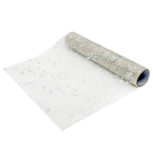 We Moment Zone Tischläufer Silber,Silber Tischdecken Dekostoff,Tischband aus Organza,Polyester Tisch läufer Tischdeko für Advent Karneval Taufe Geburtstage Hochzeit zu besonderen Anlässen 28 cm×5M We Moment Zone Tischläufer Silber,Silber Tischdecken Dekostoff,Tischband aus Organza,Polyester Tisch läufer Tischdeko für Advent Karneval Taufe Geburtstage Hochzeit zu besonderen Anlässen 28 cm×5M von We Moment Zone