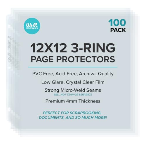 American Crafts 660025 We R Memory Keepers Ringseitenschutz, 30,5 x 30,5 cm, 100 Stück von American Crafts
