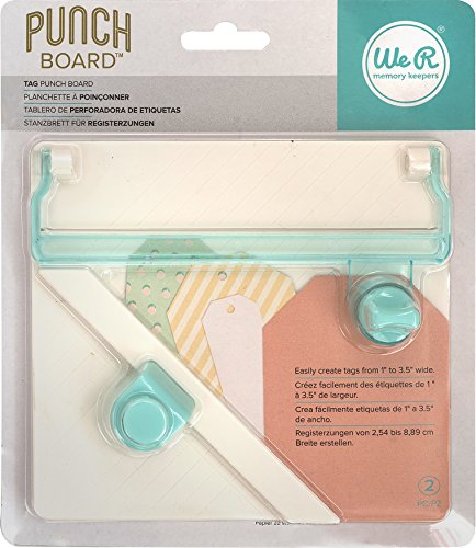 We R Memory Keepers 381717 Schlagbrett Tag Punch Board, Gebrochenes Weiß, 18.8 x 16.3 x 4 cm von We R Memory Keepers