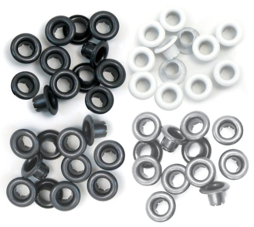 We R Memory Keepers 18676008 - Crop-A-Dile - Eyelets, 4 Farbtöne à 15 Stück, grau von We R Memory Keepers