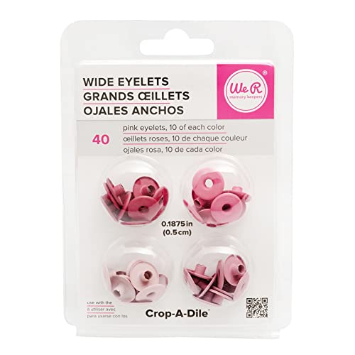 We R Memory Keepers 41592-3 Ösen für Scrapbooking, breit, rosa von We R Memory Keepers
