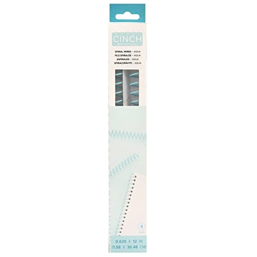 We R Memory Keepers 60000025 PKG Aqua Cinch Spirale, 4 Stück von We R Memory Keepers