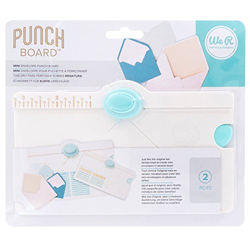 We R Memory Keepers 660541 Falzhilfe Briefumschlag Mini Envelope Punch Board, Weiß, 18.8 x 3 x 15 cm von We R Memory Keepers