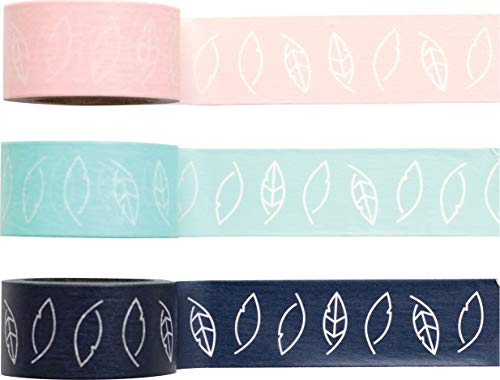 We R Memory Keepers 660650 Foil Quill Fixierklebeband, Klebeband, Set mit 3 Rollen Starkes Washi Tape zum Sicheren Fixieren von Kunst-und Bastelprojekten, Washipapier, Mehrfarbig, 5,5 m von We R Memory Keepers