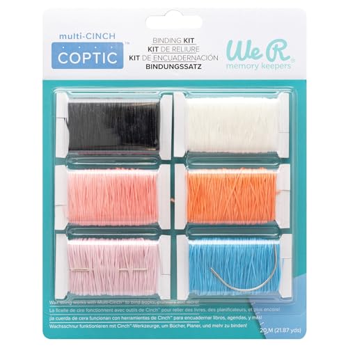 We R Memory Keepers Cinch Coptic Binde-Set, 6 Stück, Gewinde und Nadeln von We R Memory Keepers