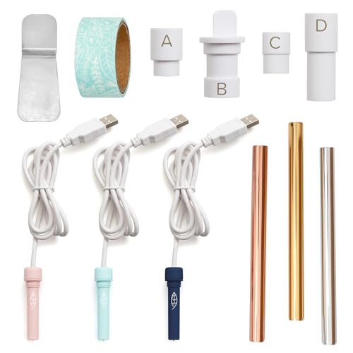 We R Memory Keepers WR660579 Set mit Folienfeder Foil Quill Starter Kit, Vorteilsset enthält über 12 Teile, Mehrfarbig, One Size, Piece von We R Memory Keepers