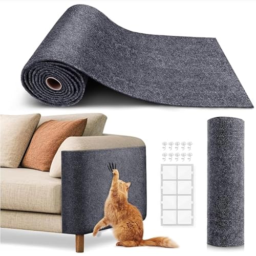 Kratzmatte Selbstklebend, 200 * 40 cm Trimmbare Katzenkratzmatten Selbstklebend, DIY Climb Katzenkratzbaum für Katzenmöbel, Abdeckung Katzenkratzbaum, Sofa schützen (Grau) Kratzmatte Selbstklebend, 200 * 40 cm Trimmbare Katzenkratzmatten Selbstklebend, DIY Climb Katzenkratzbaum für Katzenmöbel, Abdeckung Katzenkratzbaum, Sofa schützen (Grau) von We make hope