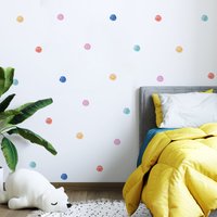 Aquarell Polka Dot Wandtattoos | Handgezeichnete Abziehbilder Für Kinderzimmer, Spielzimmer Pvc-Frei, Kein Geruch von WeAreBirdieBirdie