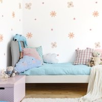 Blumen Wandsticker | Wandtattoo Für Kinderzimmer Wand Blume Pvc-Frei, Kein Geruch Wiederverwendbare Peel & Stick Wandaufkleber von WeAreBirdieBirdie