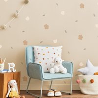 Boho Blumen Wandaufkleber | Wandtattoo Kinderzimmer Pvc-Frei, Kein Geruch Wiederverwendbare Peel & Stick-Stoffabziehbilder von WeAreBirdieBirdie