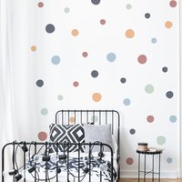 Große Boho Polka Dot Wandaufkleber | Für Mädchen Schlafzimmer Pvc-Frei, Kein Geruch Repositionierbare Wandtattoos von WeAreBirdieBirdie