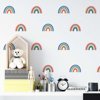 Helle Regenbogen Wandtattoos Für Kinderzimmer, Spielzimmer | Pvc-Frei, Kein Geruch Repositionable Peel & Stick Wandaufkleber Aus Stoff von WeAreBirdieBirdie