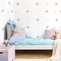 Pastell Blumen Wandsticker | Wandtattoos Für Kinderzimmer, Spielzimmer Wiederverwendbar, Pvc-Frei, Kein Geruch von WeAreBirdieBirdie