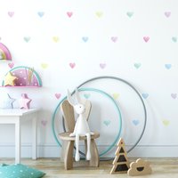 Pastell Herz Wandtattoo | Wandaufkleber Kinderzimmer, Spielzimmer, Kinderzimmer Pvc-Frei, Geruchsneutral Wiederverwendbare Wandtattoos Zum Schälen von WeAreBirdieBirdie