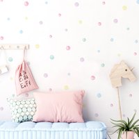 Polka Dot Wandsticker Für Kinderzimmer, Spielzimmer | Pvc-Frei, Kein Geruch Pastell Aquarell Schälen Und Aufkleben Wandtattoo Stoff von WeAreBirdieBirdie