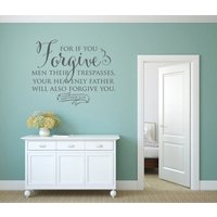 Christlicher Wandtatz. For If You Forgive - Code 242 von WeAreVinylDesigns