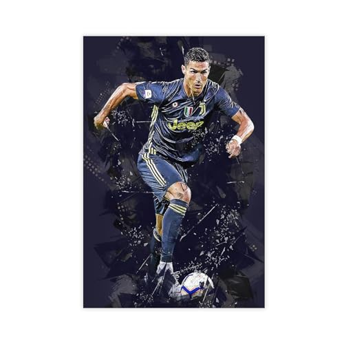 Cristiano Ronaldo 1 Leinwand-Poster, Wandkunst, Dekordruck, Bild, Gemälde für Wohnzimmer, Schlafzimmer, Dekoration, ungerahmt, 30 x 45 cm von WeBert