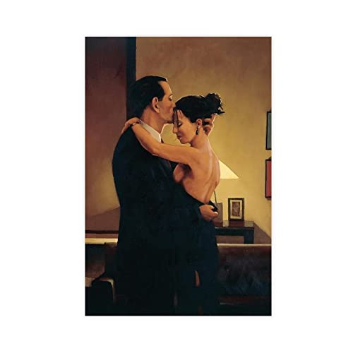 Jack Vettriano 12 Leinwand-Poster, Wandkunst, Dekor, Bild, Gemälde für Wohnzimmer, Schlafzimmer, Dekoration, ungerahmt, 30 x 45 cm von WeBert