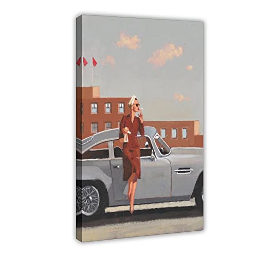 Jack Vettriano 15 Leinwand-Poster, Wandkunst, Dekor, Bild, Gemälde für Wohnzimmer, Schlafzimmer, Dekoration, Rahmen-Stil, 40 x 60 cm von WeBert