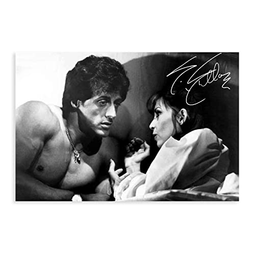 Sylvester Stallone Autogramm Leinwand Poster Wandkunst Dekor Druck Bild Gemälde für Wohnzimmer Schlafzimmer Dekoration ungerahmt 30 x 45 cm von WeBert