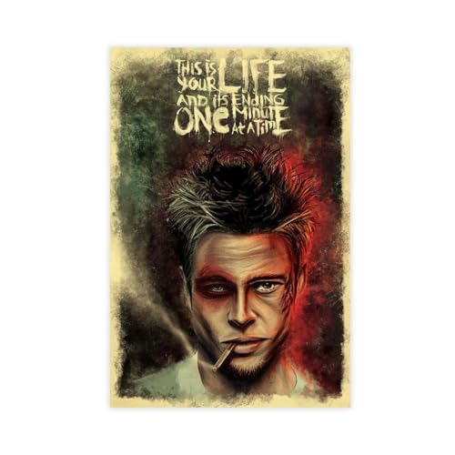 WeBert Fight Club Cover 4 Leinwandposter Schlafzimmer Dekor Sport Landschaft Büro Zimmer Dekor Geschenk ungerahmt 60 x 90 cm von WeBert