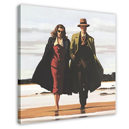 WeBert Jack Vettriano 3 Leinwandposter Schlafzimmer Dekor Sport Landschaft Büro Zimmer Dekor Geschenk Rahmenstil 70 x 70 cm von WeBert