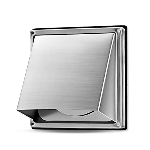 WeCooper Wetterschutzgitter 100 mm Edelstahl Haube Lüftungsgitter Ablufthaube Lamellengitter Stainless Steel von WeCooper