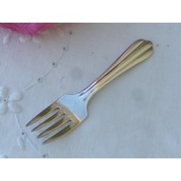 Gabel - Babygabel Sterling Silber Im Art Deco Stil Baby Oder Taufgeschenk Vintage von WeDigSilver