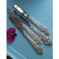 Menümesser - 4Er Set Silberne Tellermesser "Silver Majesty" Vintage Versandkostenfrei von WeDigSilver
