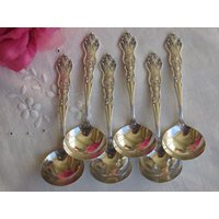 Vintage Silberner Teller Bouillonlöffel - "Moselle" Muster 6Er-Set." von WeDigSilver