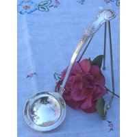 Vintage Silberplatte Punch Schöpfkelle Königsmuster, 12 "Lang von WeDigSilver