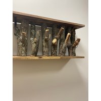 Wehomey Holz Kleiderbügel, Wandgarderobe Mit Naturmaterialien von WeHomey