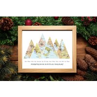 Karte Familienreise, 6 Orte Familienkarte, Familie Geschenk, Reisegeschenk Weihnachten, Bergreise Familie, Weihnachten Familienerinnerungen Geschenk von WeJustLikePrints