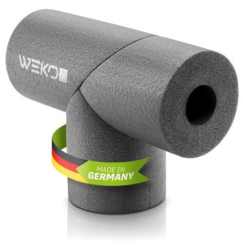 Rohrisolierung PE T-Stück | 15mm-114mm Rohrdurchmesser x 20mm Dämmstärke | bis zu 50% GEG | nicht selbstklebend (28mm x 20mm | 50% GEG) von WeKoFLEX