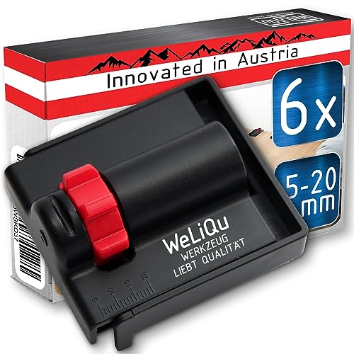 WELIQU Abstandhalter 5-20mm - 6 Stück - Der einstellbare Abstandskeil zur Verlegung von Laminat, Vinyl und Parkett - Nie mehr verrutschende, kippende Montagekeile/Holzkeile von WeLiQu