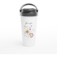 Thermobecher Flowerrs - Weißer Edelstahl Reisebecher 440Ml Isolierter Kaffeebecher, Auslaufsicher, Für Unterwegs Thermobecher Flowerrs - Weißer Edelstahl Reisebecher 440Ml Isolierter Kaffeebecher, Auslaufsicher, Für Unterwegs von WePaperwork